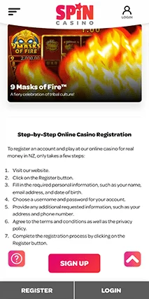 spin casino nz how to deposit